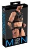 Męskie jockstrapy majtki + top z siateczki czarny Men's top and jock XL